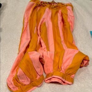 Ace & Jig Vibrant Orange and Pink Caravan pants